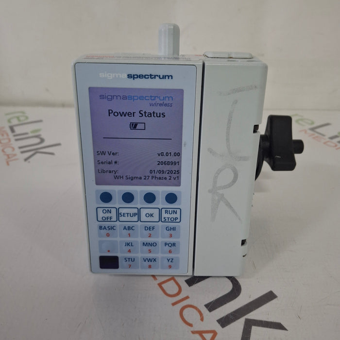 Baxter Baxter Sigma Spectrum 8.01.00 with B/G Battery Infusion Pump Infusion Pump reLink Medical