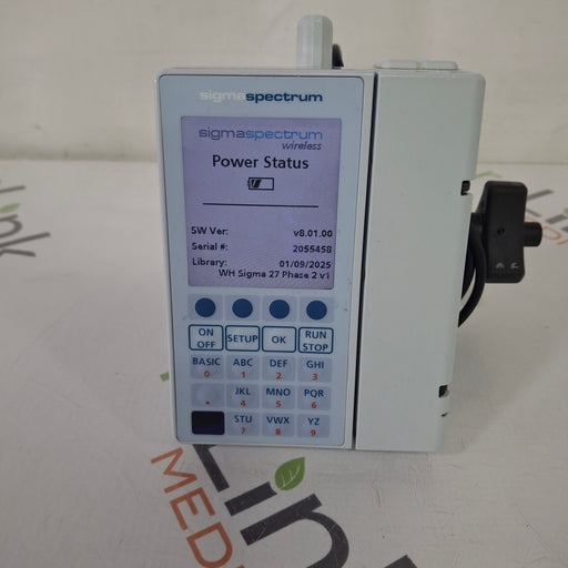 Baxter Baxter Sigma Spectrum 8.01.00 with B/G Battery Infusion Pump Infusion Pump reLink Medical