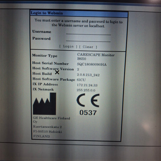 GE Healthcare GE Healthcare Carescape B650 Critical Care Patient Monitor Patient Monitors reLink Medical