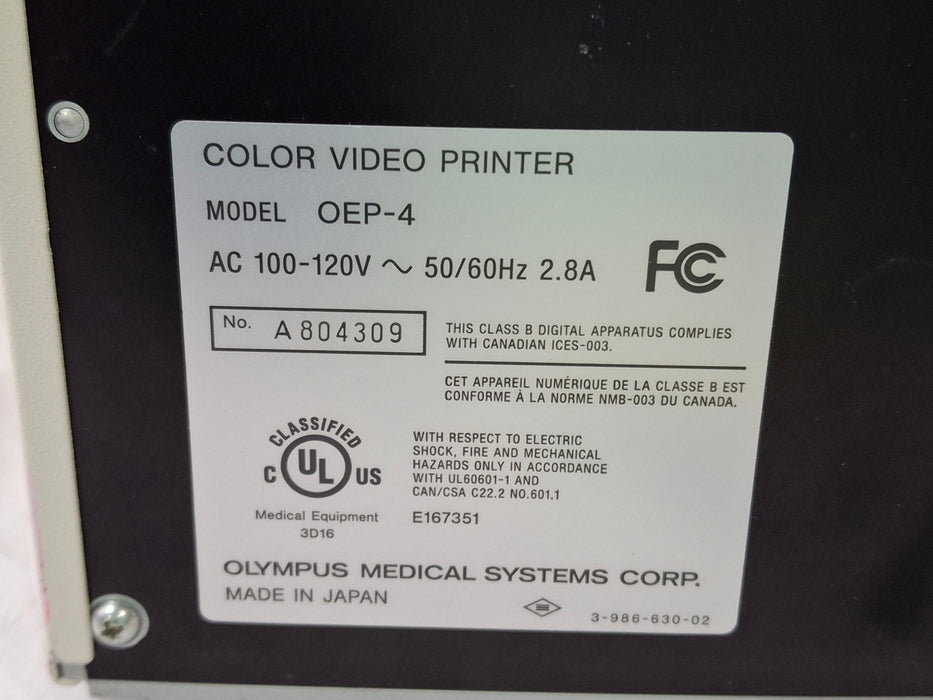 Olympus Olympus OEP-4 Color Video Printer Flexible Endoscopy reLink Medical