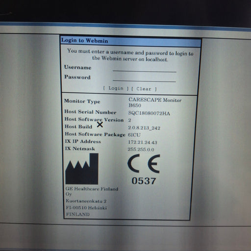 GE Healthcare GE Healthcare Carescape B650 Critical Care Patient Monitor Patient Monitors reLink Medical