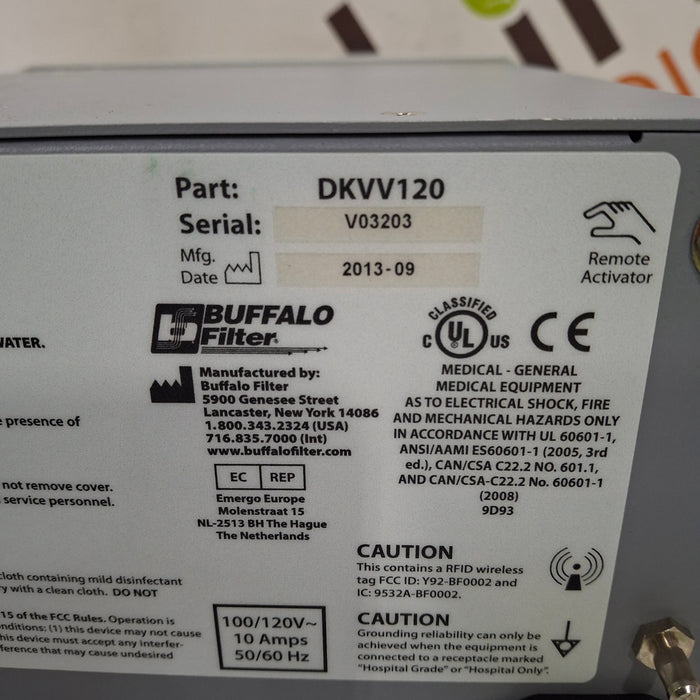 Buffalo Filter Buffalo Filter ViroVac Smoke Evacuation System Surgical Equipment reLink Medical