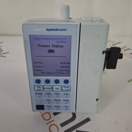 Baxter Baxter Sigma Spectrum 8.01.00 with B/G Battery Infusion Pump Infusion Pump reLink Medical