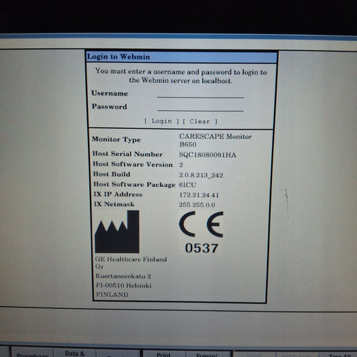 GE Healthcare GE Healthcare Carescape B650 Critical Care Patient Monitor Patient Monitors reLink Medical
