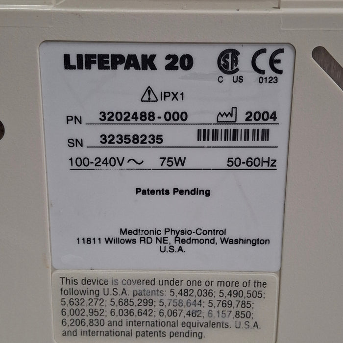 Physio-Control Physio-Control LifePak 20 Defib Defibrillators reLink Medical