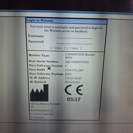 GE Healthcare GE Healthcare Carescape B650 Critical Care Patient Monitor Patient Monitors reLink Medical