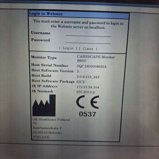 GE Healthcare GE Healthcare Carescape B650 Critical Care Patient Monitor Patient Monitors reLink Medical