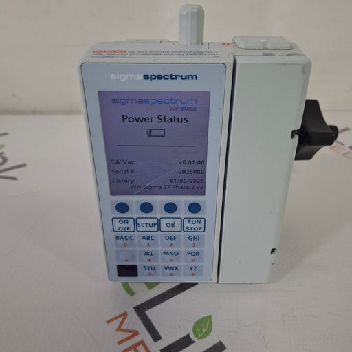 Baxter Baxter Sigma Spectrum 8.01.00 with B/G Battery Infusion Pump Infusion Pump reLink Medical