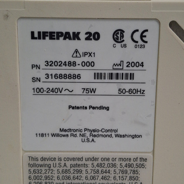 Physio-Control Physio-Control LifePak 20 Defib Defibrillators reLink Medical