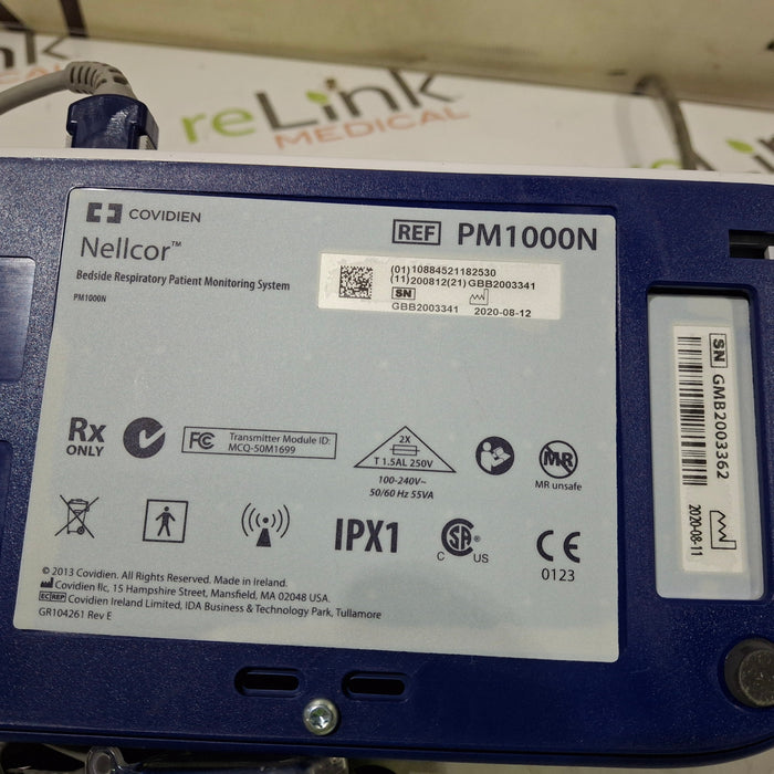 Covidien Covidien PM1000N Nellcor Bedside SPO2 Monitor Patient Monitors reLink Medical