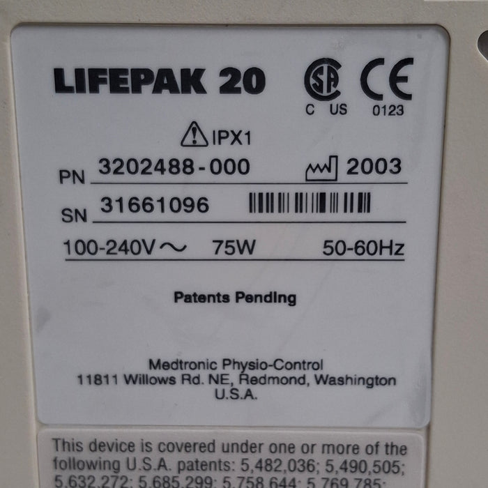 Physio-Control Physio-Control LifePak 20 Defib Defibrillators reLink Medical