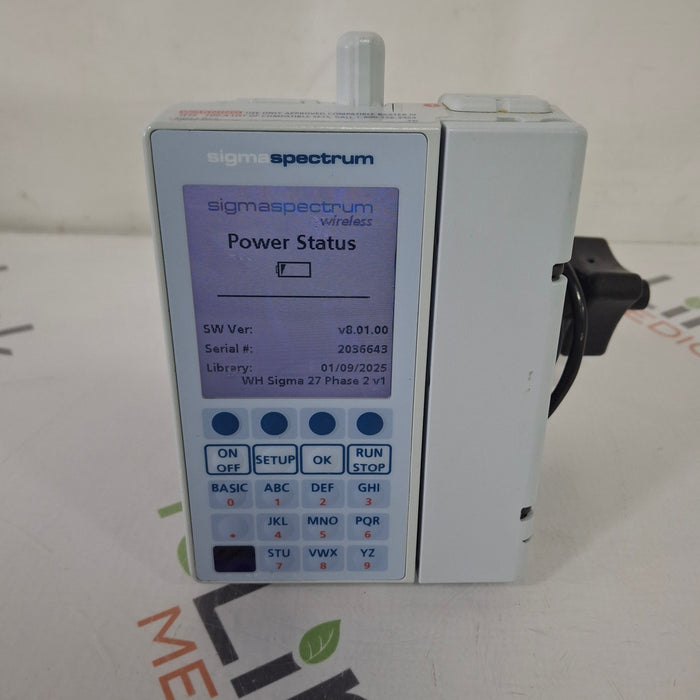 Baxter Baxter Sigma Spectrum 8.01.00 with B/G Battery Infusion Pump Infusion Pump reLink Medical