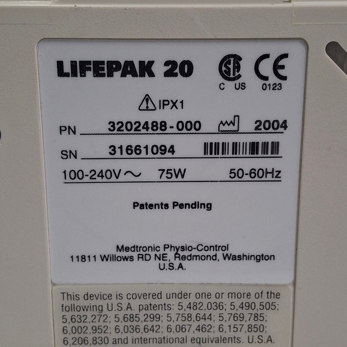 Physio-Control Physio-Control LifePak 20 Defib Defibrillators reLink Medical