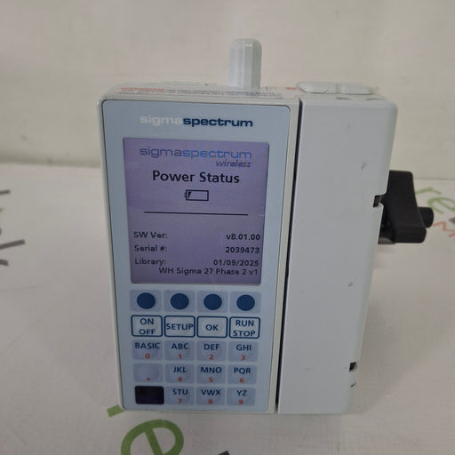 Baxter Baxter Sigma Spectrum 8.01.00 with B/G Battery Infusion Pump Infusion Pump reLink Medical