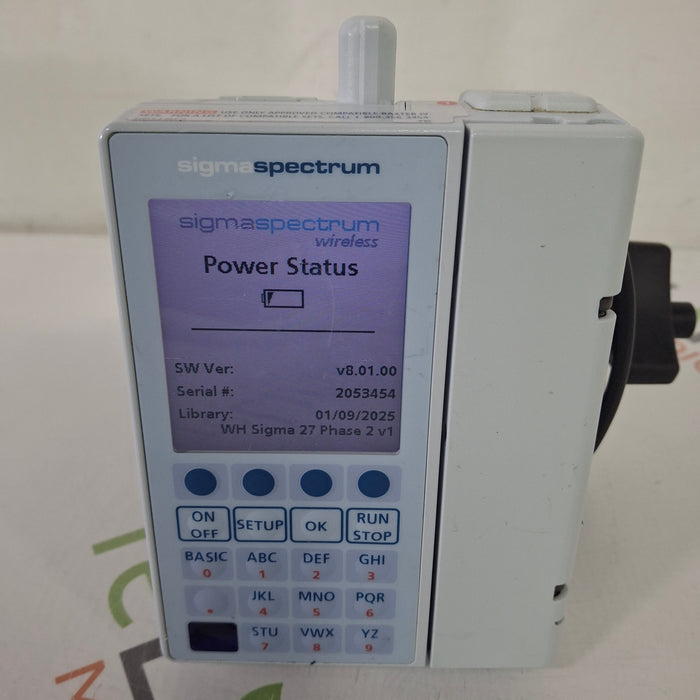Baxter Baxter Sigma Spectrum 8.01.00 with B/G Battery Infusion Pump Infusion Pump reLink Medical