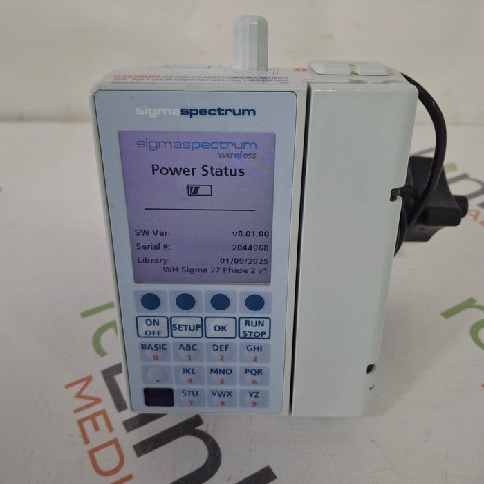 Baxter Baxter Sigma Spectrum 8.01.00 with B/G Battery Infusion Pump Infusion Pump reLink Medical