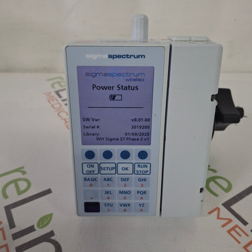 Baxter Baxter Sigma Spectrum 8.01.00 with B/G Battery Infusion Pump Infusion Pump reLink Medical