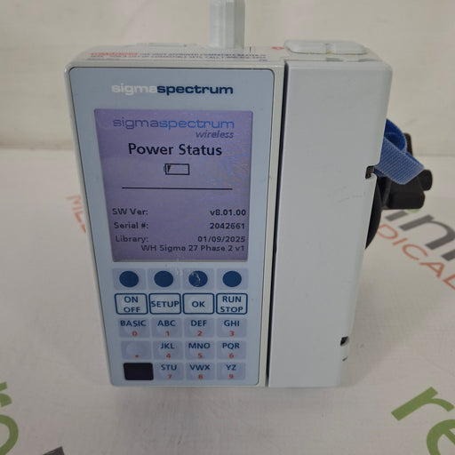 Baxter Baxter Sigma Spectrum 8.01.00 with B/G Battery Infusion Pump Infusion Pump reLink Medical