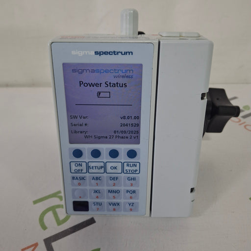 Baxter Baxter Sigma Spectrum 8.01.00 with B/G Battery Infusion Pump Infusion Pump reLink Medical