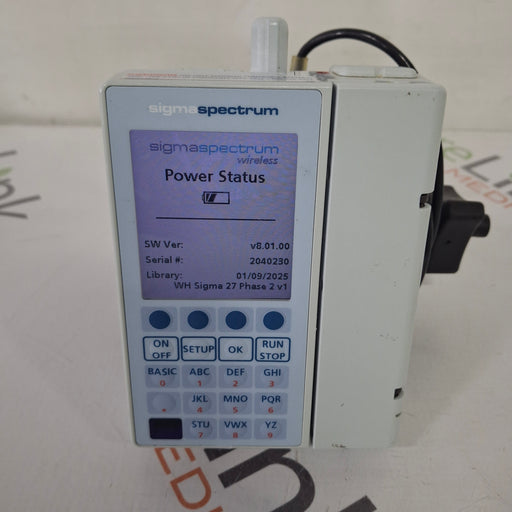 Baxter Baxter Sigma Spectrum 8.01.00 with B/G Battery Infusion Pump Infusion Pump reLink Medical