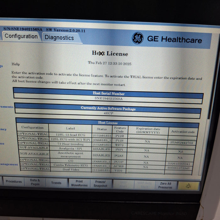 GE Healthcare GE Healthcare Carescape B450 Emergency Care Patient Monitor Patient Monitors reLink Medical