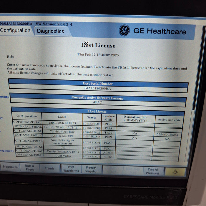 GE Healthcare GE Healthcare Carescape B450 Post Anesthesia Care Patient Monitor Patient Monitors reLink Medical