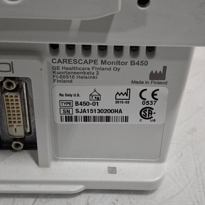 GE Healthcare GE Healthcare Carescape B450 Post Anesthesia Care Patient Monitor Patient Monitors reLink Medical