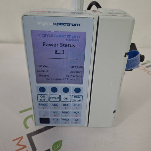 Baxter Baxter Sigma Spectrum 8.01.00 with B/G Battery Infusion Pump Infusion Pump reLink Medical