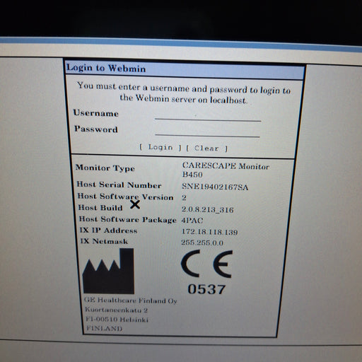 GE Healthcare GE Healthcare Carescape B450 Post Anesthesia Care Patient Monitor Patient Monitors reLink Medical