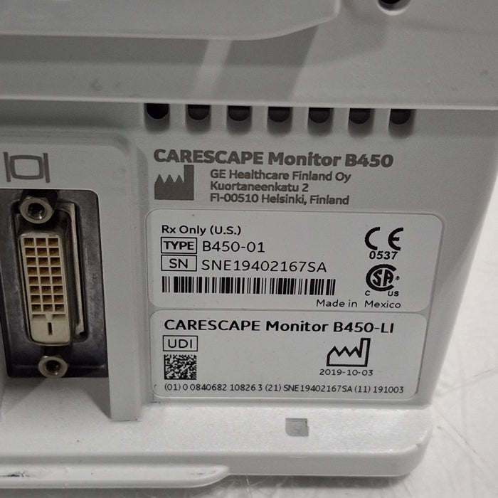 GE Healthcare GE Healthcare Carescape B450 Post Anesthesia Care Patient Monitor Patient Monitors reLink Medical