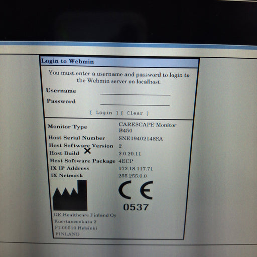 GE Healthcare GE Healthcare Carescape B450 Emergency Care Patient Monitor Patient Monitors reLink Medical