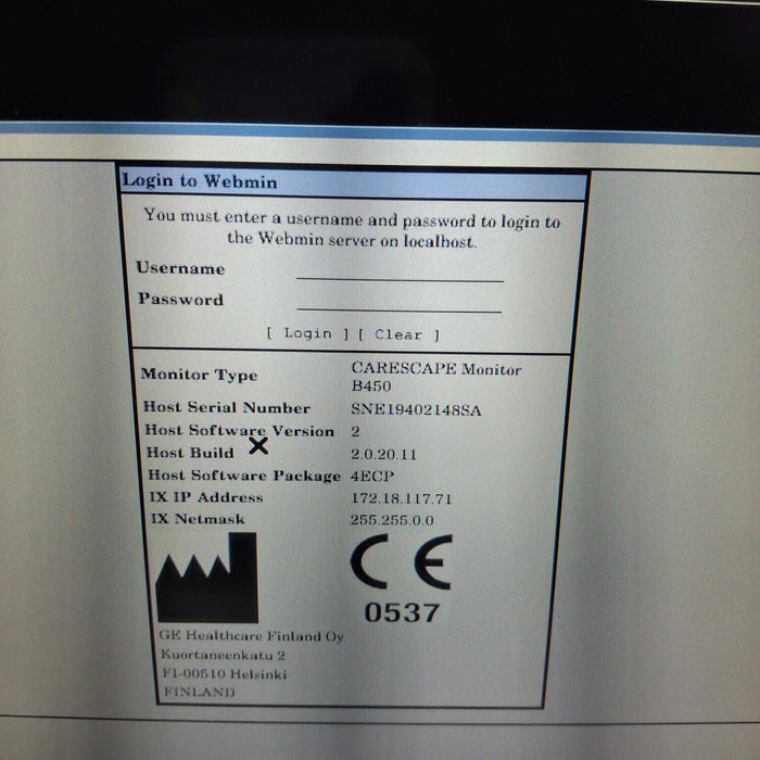 GE Healthcare GE Healthcare Carescape B450 Emergency Care Patient Monitor Patient Monitors reLink Medical