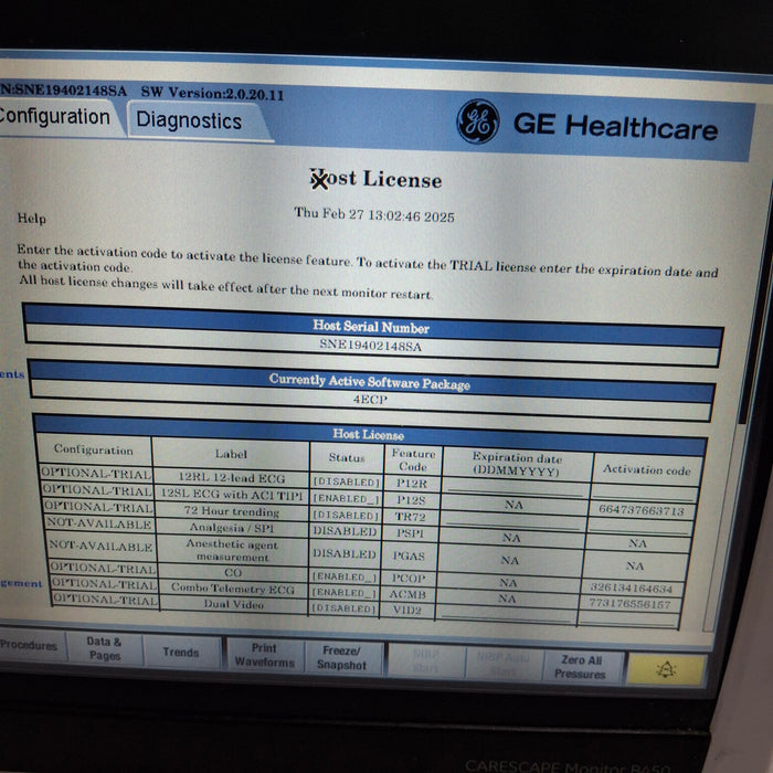 GE Healthcare GE Healthcare Carescape B450 Emergency Care Patient Monitor Patient Monitors reLink Medical