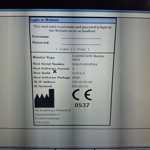 GE Healthcare GE Healthcare Carescape B450 Post Anesthesia Care Patient Monitor Patient Monitors reLink Medical