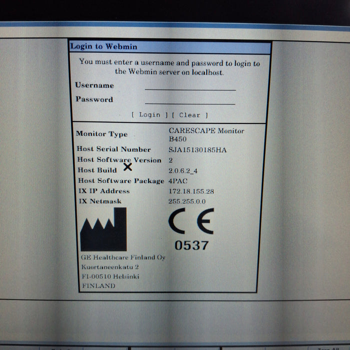 GE Healthcare GE Healthcare Carescape B450 Post Anesthesia Care Patient Monitor Patient Monitors reLink Medical