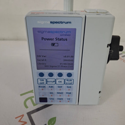 Baxter Baxter Sigma Spectrum 8.01.00 with B/G Battery Infusion Pump Infusion Pump reLink Medical