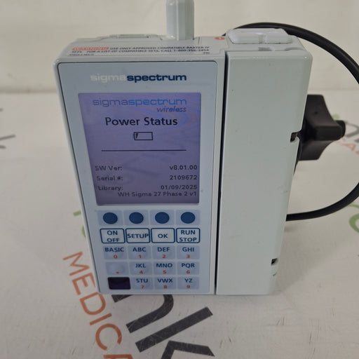 Baxter Baxter Sigma Spectrum 8.01.00 with B/G Battery Infusion Pump Infusion Pump reLink Medical
