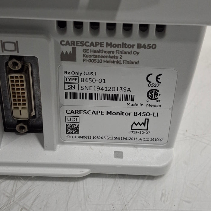 GE Healthcare GE Healthcare Carescape B450 Post Anesthesia Care Patient Monitor Patient Monitors reLink Medical