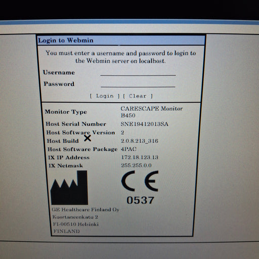 GE Healthcare GE Healthcare Carescape B450 Post Anesthesia Care Patient Monitor Patient Monitors reLink Medical