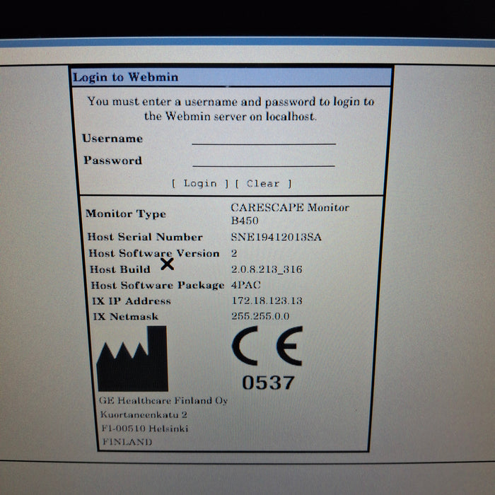 GE Healthcare GE Healthcare Carescape B450 Post Anesthesia Care Patient Monitor Patient Monitors reLink Medical