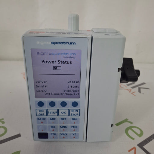 Baxter Baxter Sigma Spectrum 8.01.00 with B/G Battery Infusion Pump Infusion Pump reLink Medical