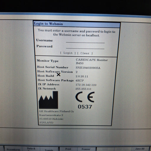 GE Healthcare GE Healthcare Carescape B450 Emergency Care Patient Monitor Patient Monitors reLink Medical