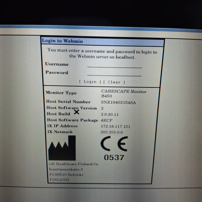 GE Healthcare GE Healthcare Carescape B450 Emergency Care Patient Monitor Patient Monitors reLink Medical