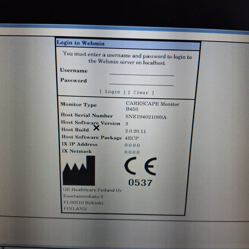 GE Healthcare GE Healthcare Carescape B450 Emergency Care Patient Monitor Patient Monitors reLink Medical