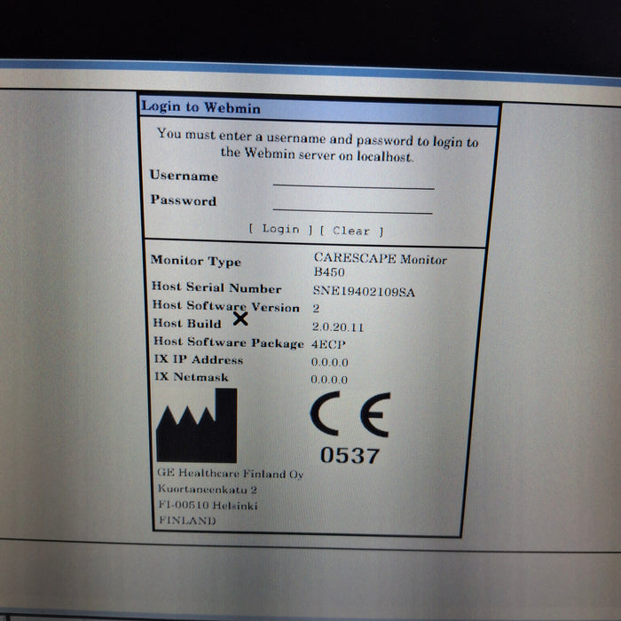 GE Healthcare GE Healthcare Carescape B450 Emergency Care Patient Monitor Patient Monitors reLink Medical