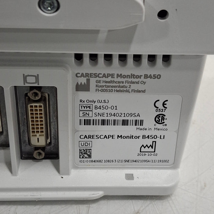 GE Healthcare GE Healthcare Carescape B450 Emergency Care Patient Monitor Patient Monitors reLink Medical