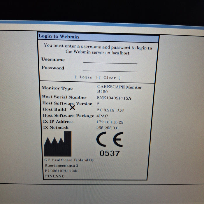 GE Healthcare GE Healthcare Carescape B450 Post Anesthesia Care Patient Monitor Patient Monitors reLink Medical