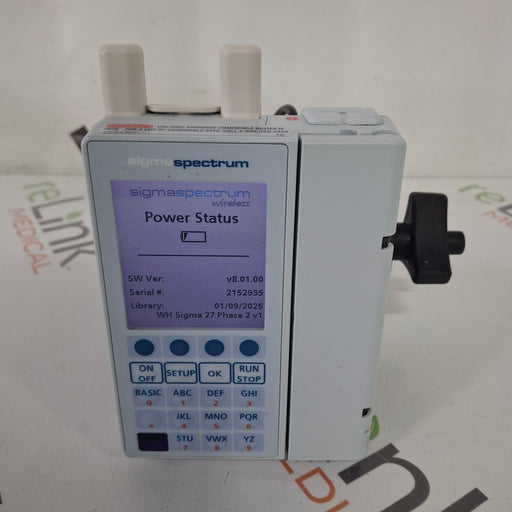 Baxter Baxter Sigma Spectrum 8.01.00 with A/B/G/N Battery Infusion Pump Infusion Pump reLink Medical