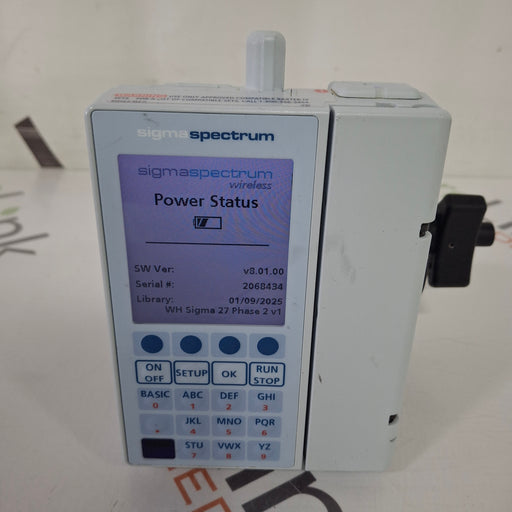 Baxter Baxter Sigma Spectrum 8.01.00 with B/G Battery Infusion Pump Infusion Pump reLink Medical