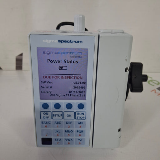 Baxter Baxter Sigma Spectrum 8.01.00 with B/G Battery Infusion Pump Infusion Pump reLink Medical